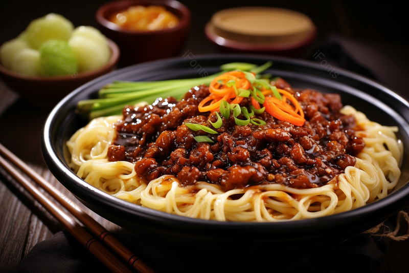 传统美食炸酱面,高清,摄影图,摄影图片,图片大全,摄影图免费下载